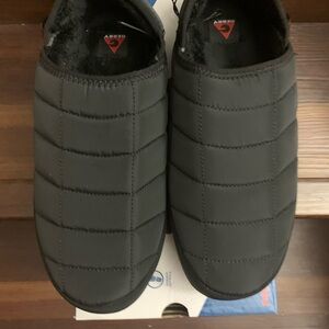 New Gerry Mens Puff Shoes Black Fleece Lining Collapsible Heel Rubber Outsole 9